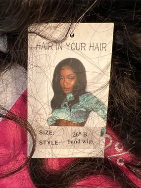 Human hair wig black 26”